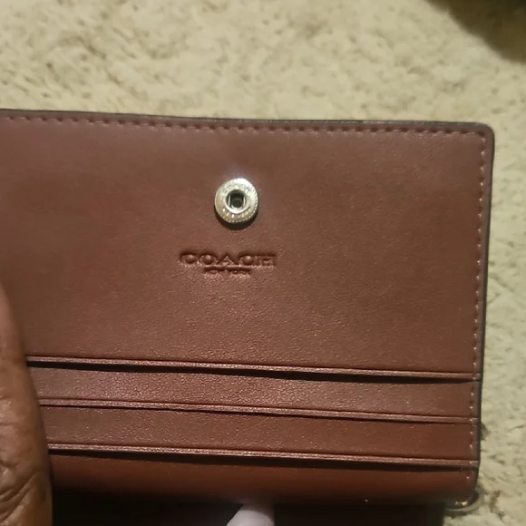 Coach Chestnut Leather Card Holder - Picture 4 of 6